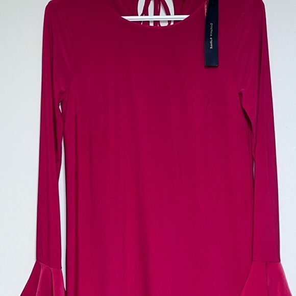 NWT Cynthia Steffe Fireberry Bell Sleeve Mini Dress Womens Sz XS - Picture 6 of 6